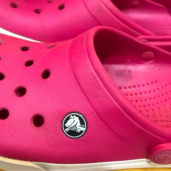 Pink Classic Crocs Clogs Mules Perforated Tops Adjustable Backs Slip On Shoes - Picture 2 of 12